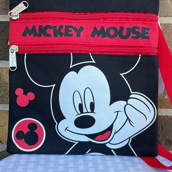 Disney Mickey Mouse Black Passport Bag - Picture 2 of 3